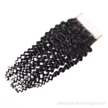 Yeswigs Human Hair 4x4 Lace Front Closure Pre Plucked 4x4 2x6 5x5 13x4 13x6 6x6 7x7 360 Lace Closure Kinky Curly Hair Malaysian
